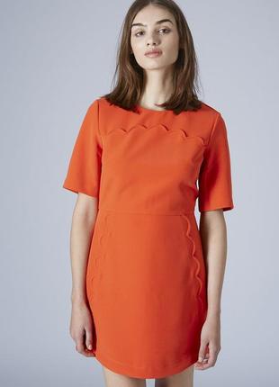 🍊помаранчеве коротке  плаття топшоп, оранжевое платье topshop, uk101 фото