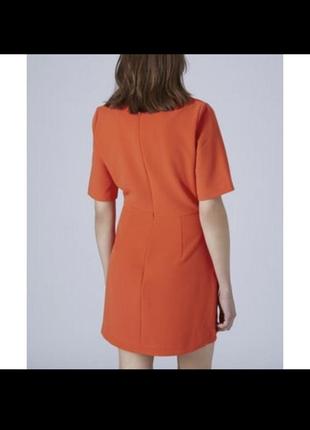 🍊помаранчеве коротке  плаття топшоп, оранжевое платье topshop, uk103 фото