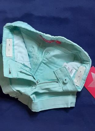 Классные шорты розовая мята punkidz франция на 4 и 5 лет (104 и 110см)5 фото