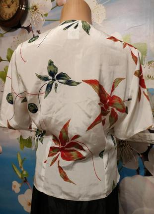 Шелковая винтажная блуза с красивыми пуговицами l canda3 фото
