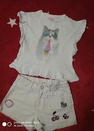 Комплект, шорты плюс майка 2