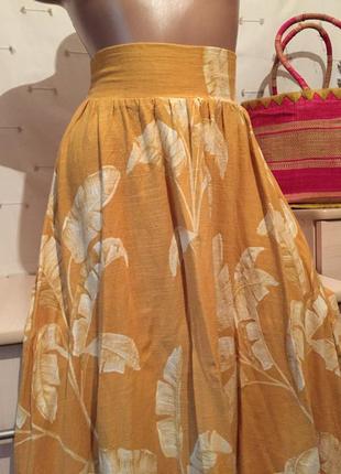 Шикарная юбка клешная миди с принтом2 фото