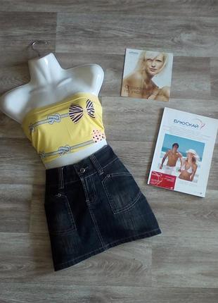 Джинсовая стрейчивая винтажная юбка 27 chuangba ( оригинал)