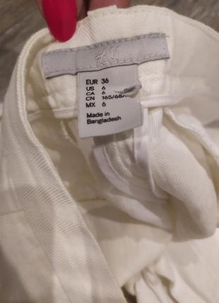 H&m лляні штани на кант на літо льон2 фото