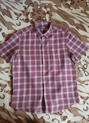 Мужская льняная рубашка  l