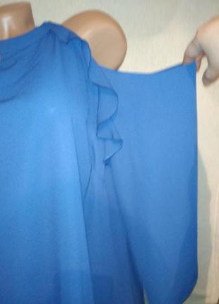 Яркая блуза электрик с открытыми плечами 52/54р2 фото