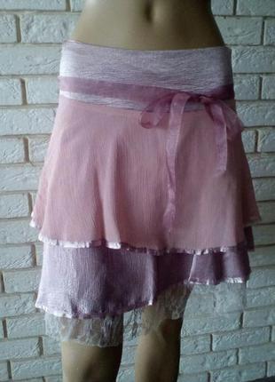 Винтажная  юбка с рюшами, карнавальная юбочка   8 - 10 v.i.c