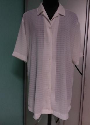 Легкая белая блузочка 20 размера1 фото