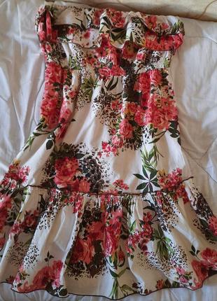 Екслюзивное красиве квіткове бавовняне плаття wet seal раз: m - l - xl