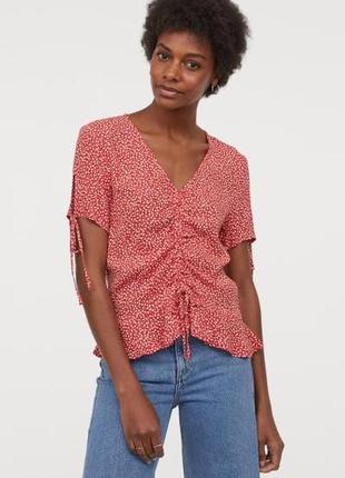 Блуза,блузка прованс в квітковий принт h&m1 фото