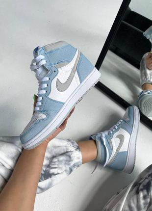 Nike air jordan 1 retro high royal blue 💙, жіночі кросівки найк джордан10 фото