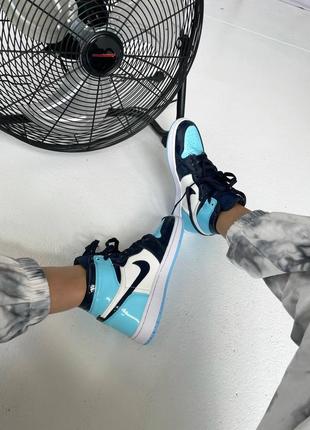 💙💙💙nike air jordan patent blue💙💙💙женские кроссовки найк джордан 1