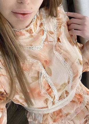 Базовий комбінезон zara костюм з шортами квітковий комбінезон літній шифоновий шифон2 фото