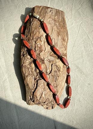Ожерелье винтаж япония цвет красный чокер бусы