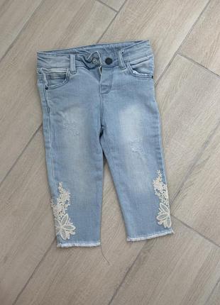 Джинси з кружевом джінси штани zara
