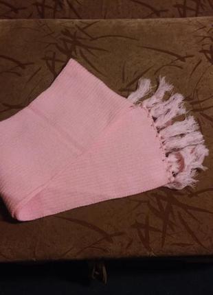 Тёплый шарфик нежно-розового цвета