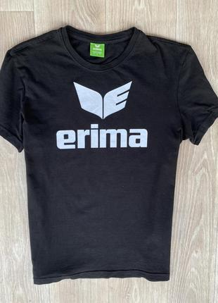 Чёрная футболка erima оригинал s размер м