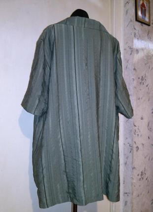 Легкий жакет-блузон-піджак з кишенями та коротким рукавом,хакі,великого розміру9 фото