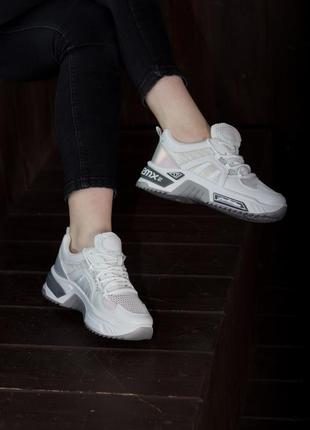 Белые женские кроссовки  спортивные сетка весенние/летние/осенние - женская обувь 2021