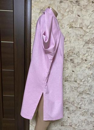 Шикарна лляна,лілова,подовжена спідниця з розрізами !!!2 фото