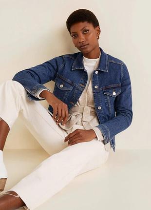 Джинсовая куртка от mango, хs, оригинал, испания