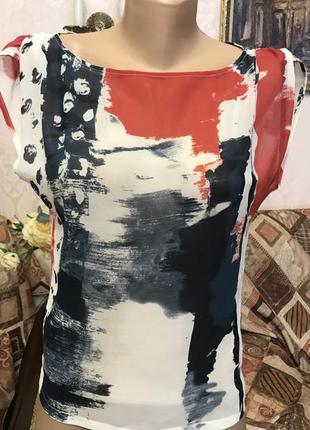 Яркая цветная летняя майка туника блуза 🔸 бренд sisley2 фото