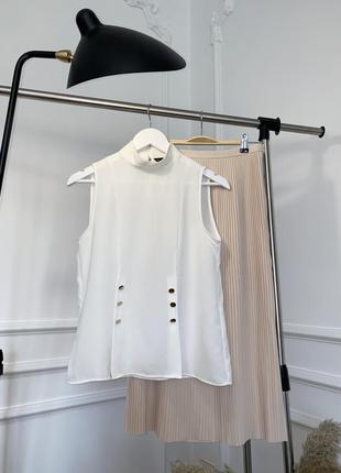 Белая, летняя блузка zara