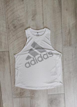 Белоснежная тренировочная майка adidas