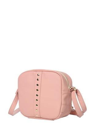 Стильная и качественная женская  розовая сумка, кросс боди6 фото