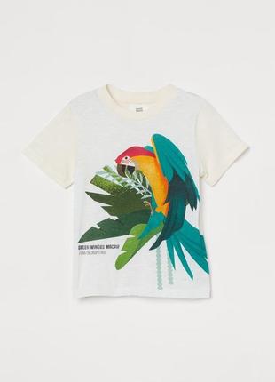 Классная футболочка с попугаем h&m