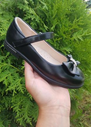 Черные туфли для девочки weestep 29-33 размер2 фото