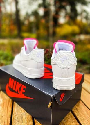 Женские кроссовки nike air force 1 lx white lace pink,кроссовки найк аир форс 1 белый с розовым демисезон2 фото