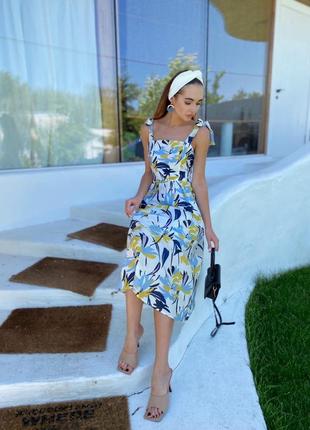 Летнее платье сарафан в цветочном стиле6 фото