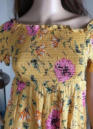 Новое миди платье из вискозы в цветочный принт сарафан5 фото