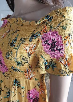 Новое миди платье из вискозы в цветочный принт сарафан6 фото