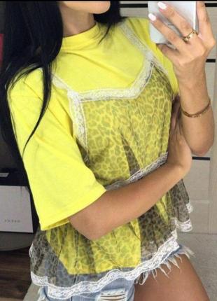 🌟жіноча блуза 2 в 1 🌟 футболка + топ 🏆