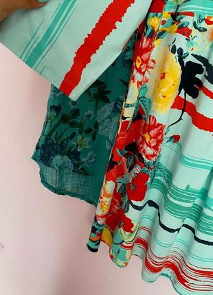 Стильное платье туника в цветы3 фото