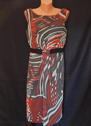 Платье шифоновое миди на подкладке от m&s per una(размер 12)