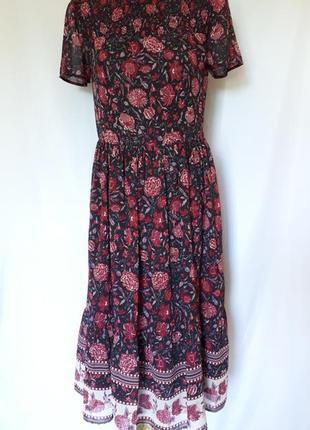 Платье миди в цветочный принт tu (размер 36)2 фото