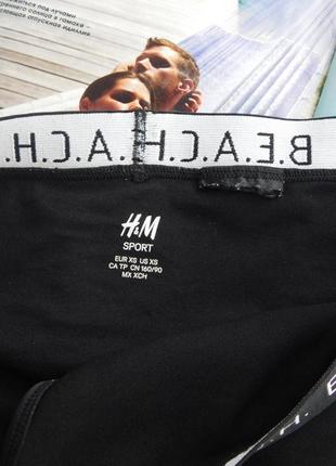 Плавки бикини на широкой резинке с надписью b.e.a.c.h. от h&m sport4 фото