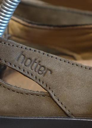 Комфортные кожаные туфельки  цвета хаки hotter англия uk 7.( 26 см. )6 фото