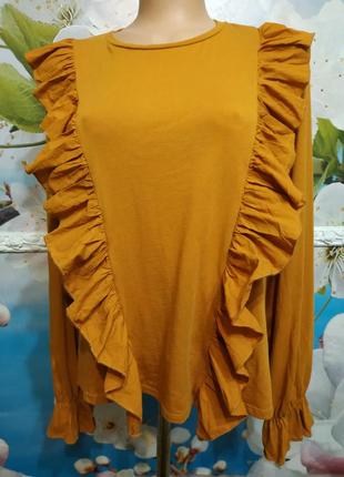 Свитшот с рюшами 100% хлопок14-16р.