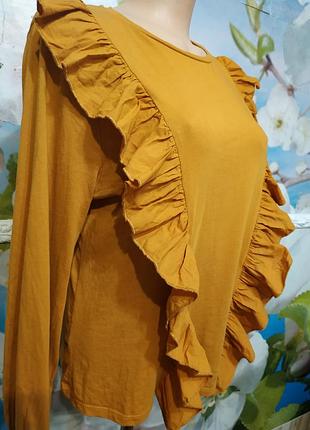 Свитшот с рюшами 100% хлопок14-16р.