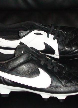 Nike tiempo - кожаные футбольные бутсы копачки сороканожки