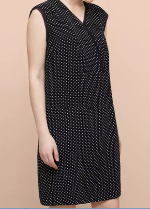 Платье polka dot print, р. ев. хл/ам 16, пог 58, манго,