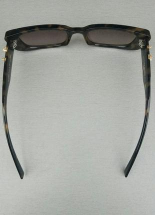 Окуляри в стилі versace жіночі сонцезахисні окуляри коричнево тигрові модні вузькі з градієнтом4 фото