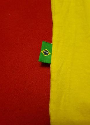 Футболка бразилия р l хлопок желтый синий3 фото