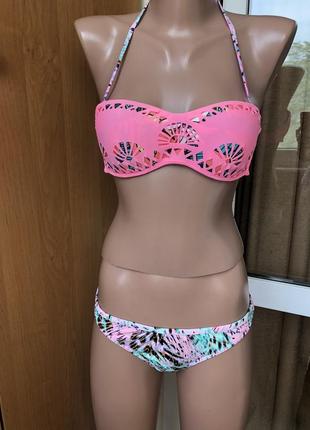 Лиф бандо без бретелей распаровка верх от купальника river island