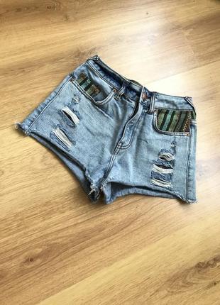Крутые джинсовые шорты с высокой посадкой fb sister1 фото