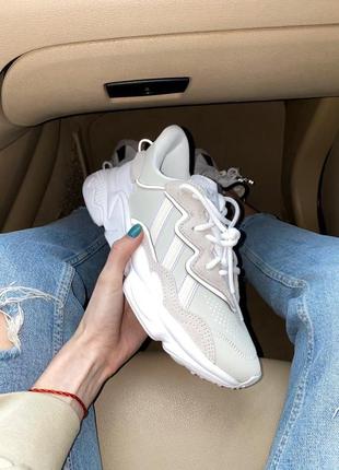 Кроссовки adidas ozweego white ew белые3 фото